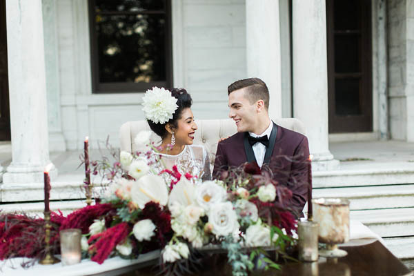Gothic Glam Fall Wedding Ideas - photo by Gaudium Photography http://ruffledblog.com/gothic-glam-fall-wedding-ideas