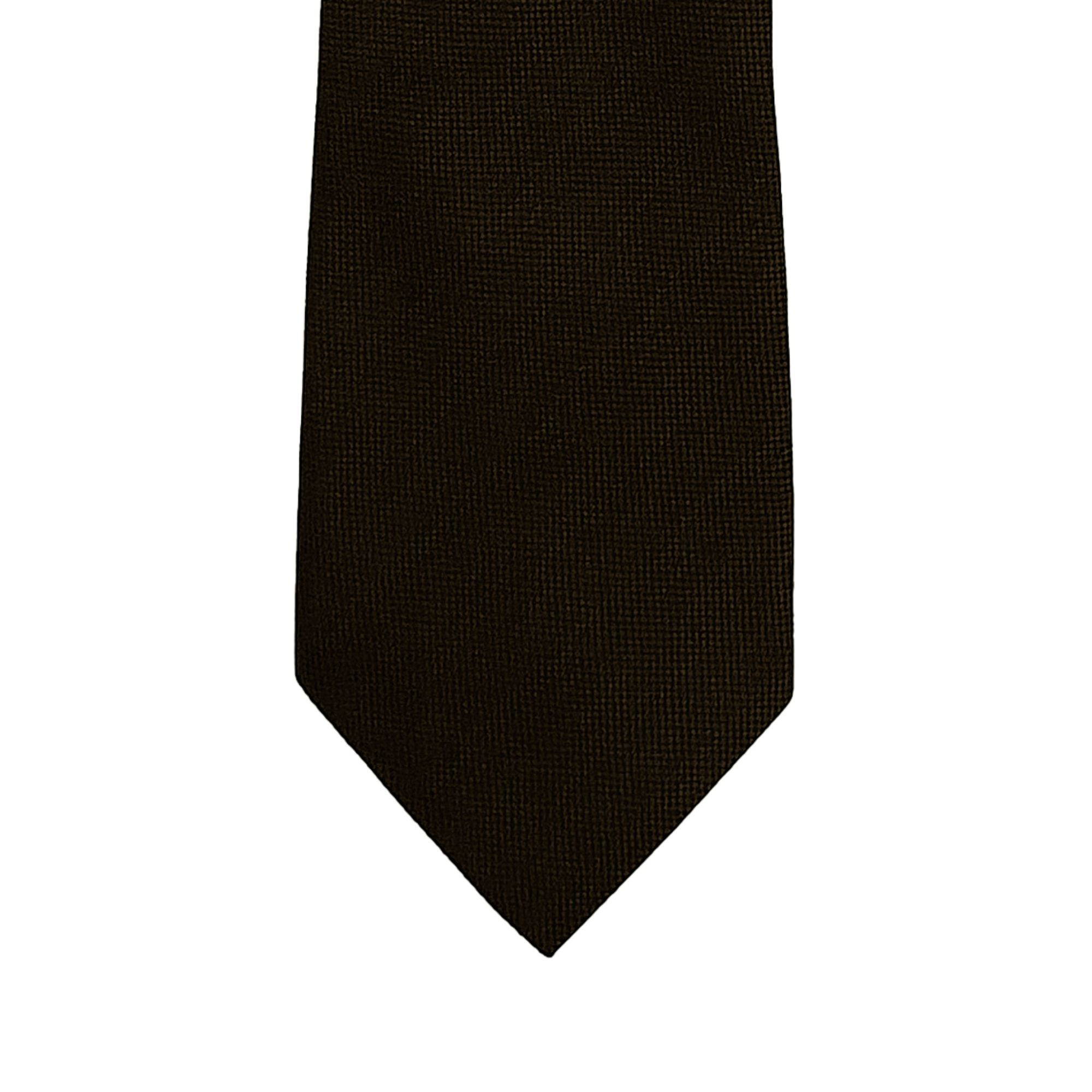 Chocolate Brown Texture Solid Long Tie