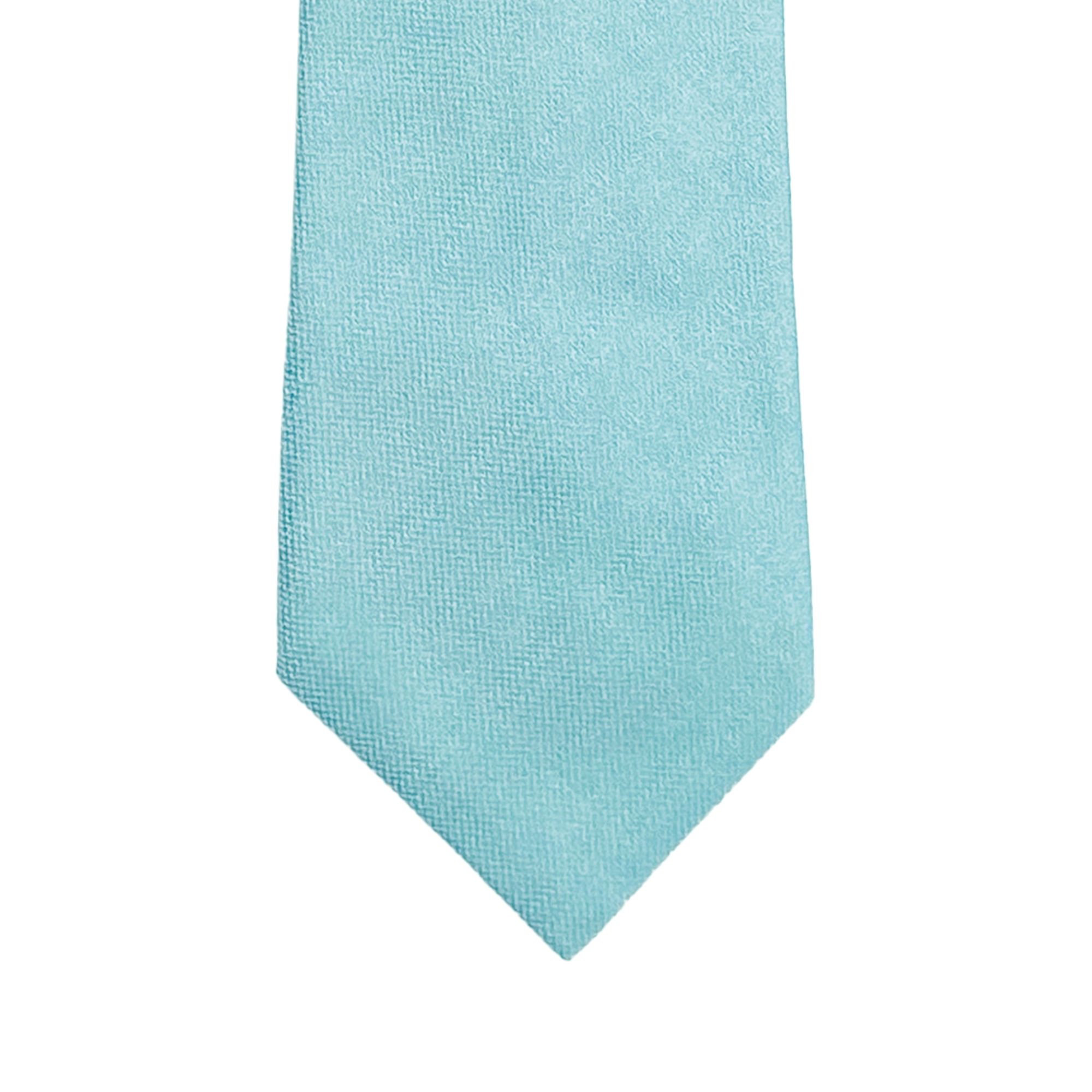 Light Blue Texture Solid Long Tie