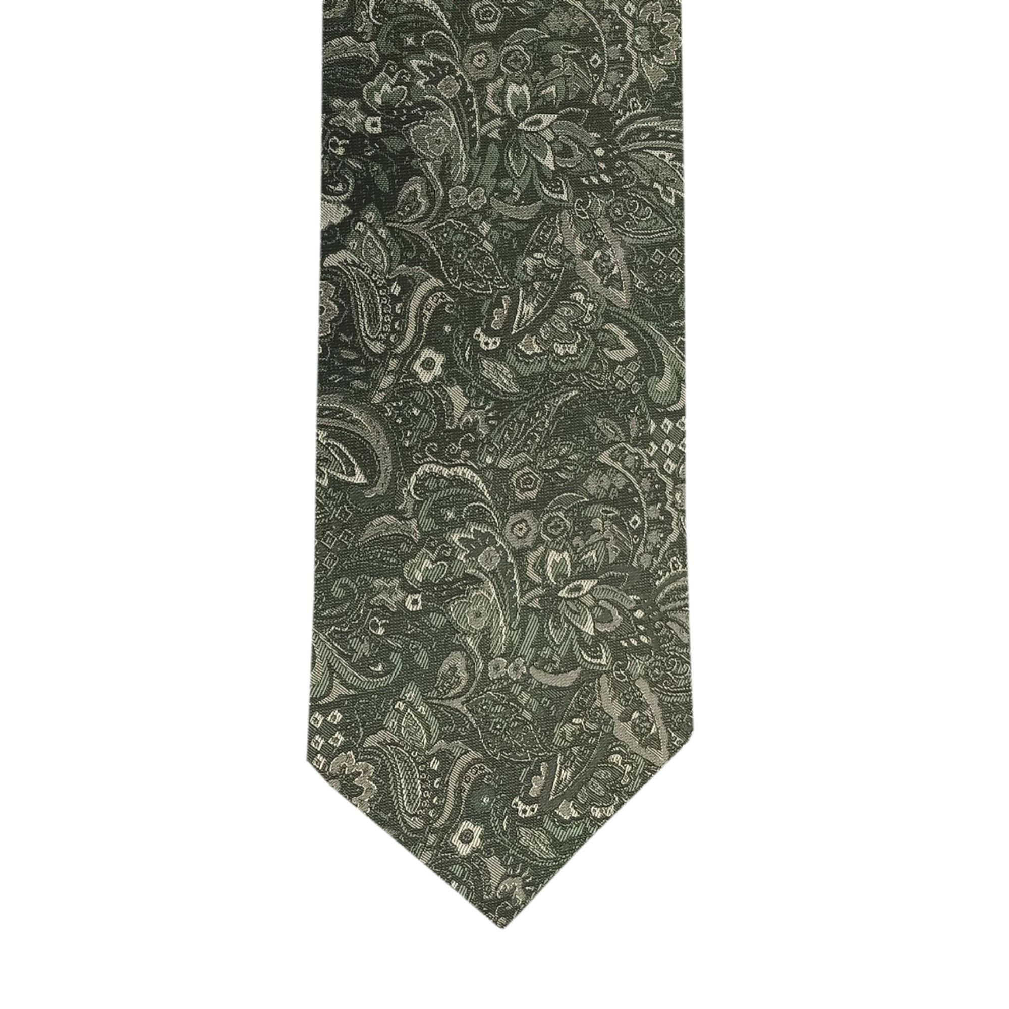 Floral Paisley Clover Long Tie