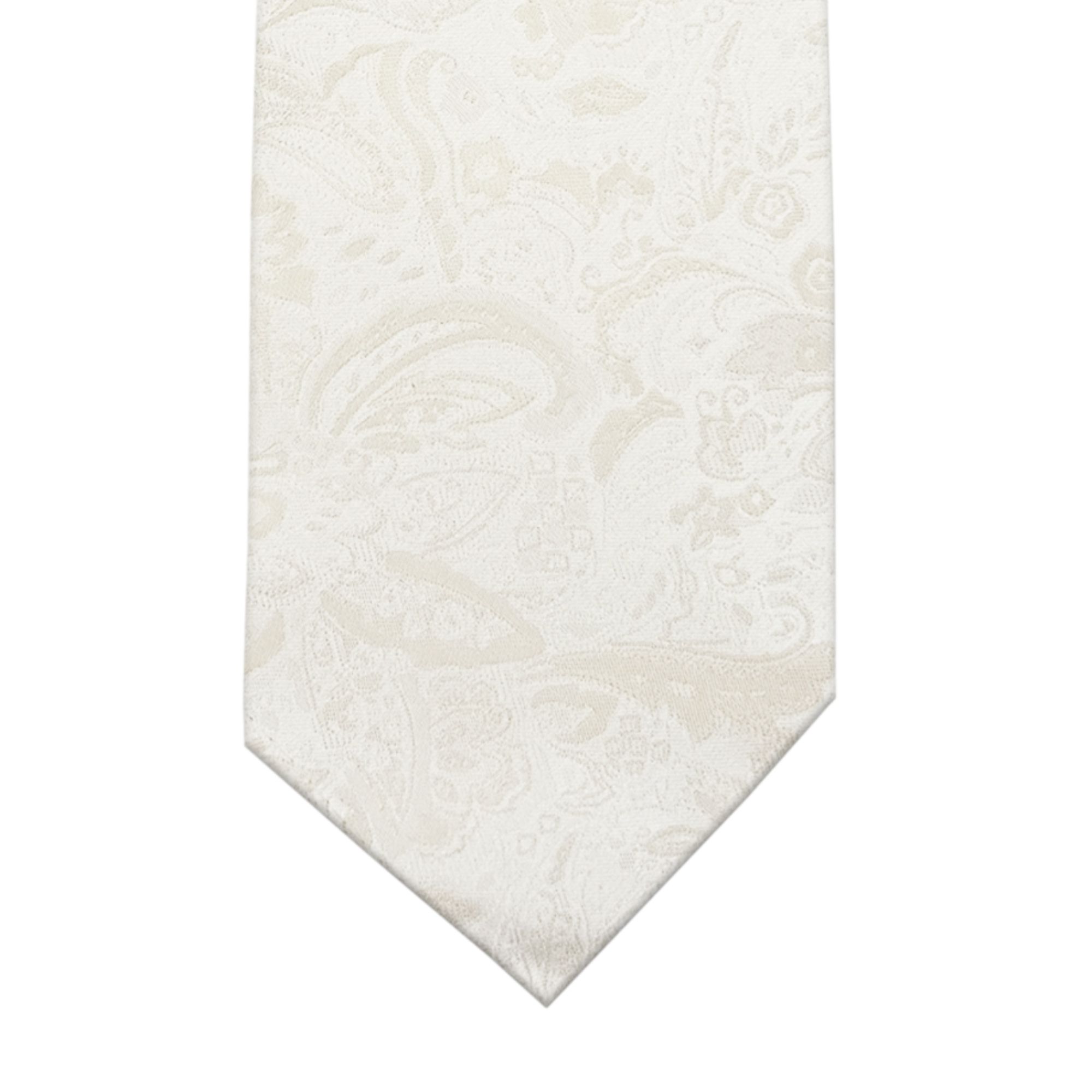 Floral Paisley Creme Long Tie