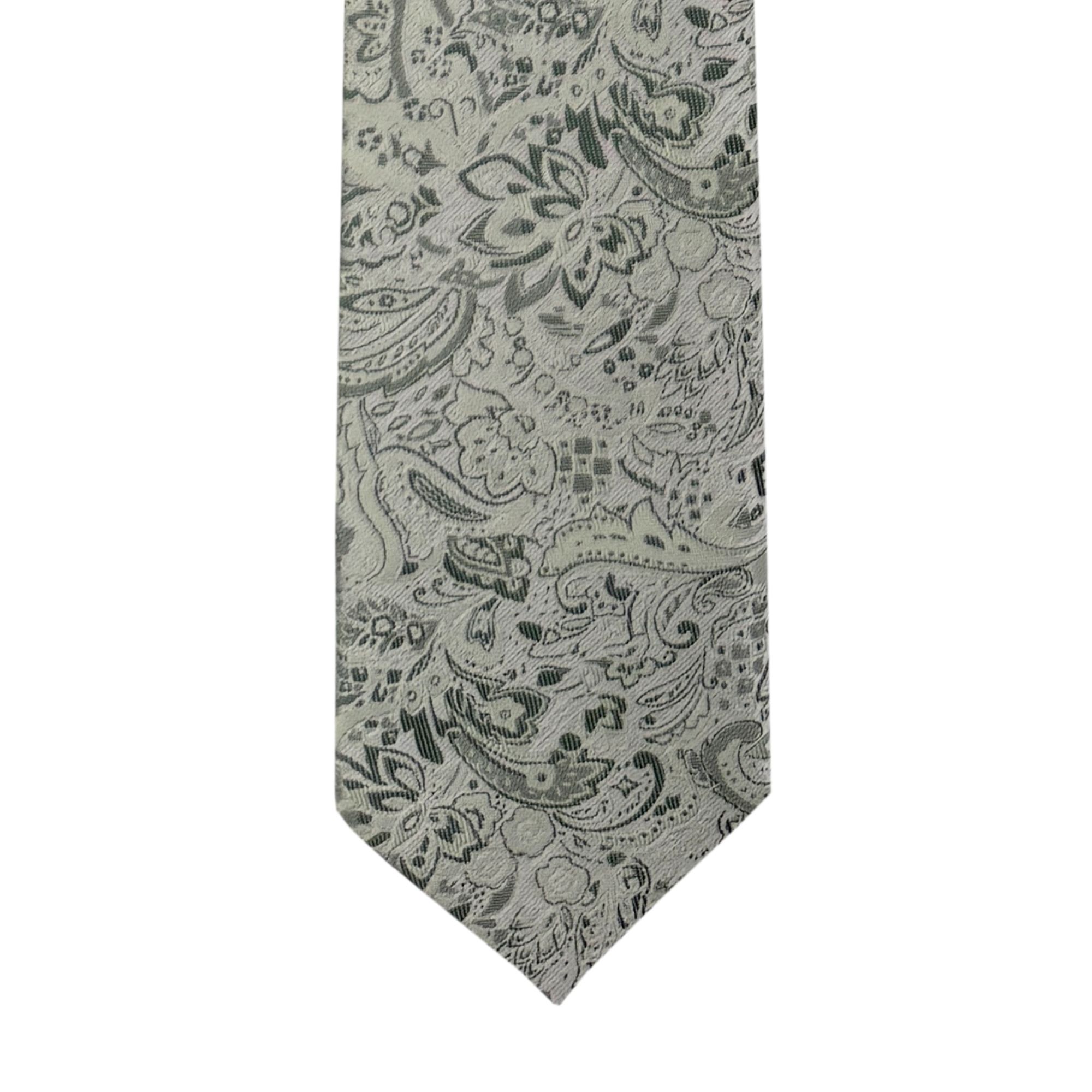 Floral Paisley Evergreen Long Tie
