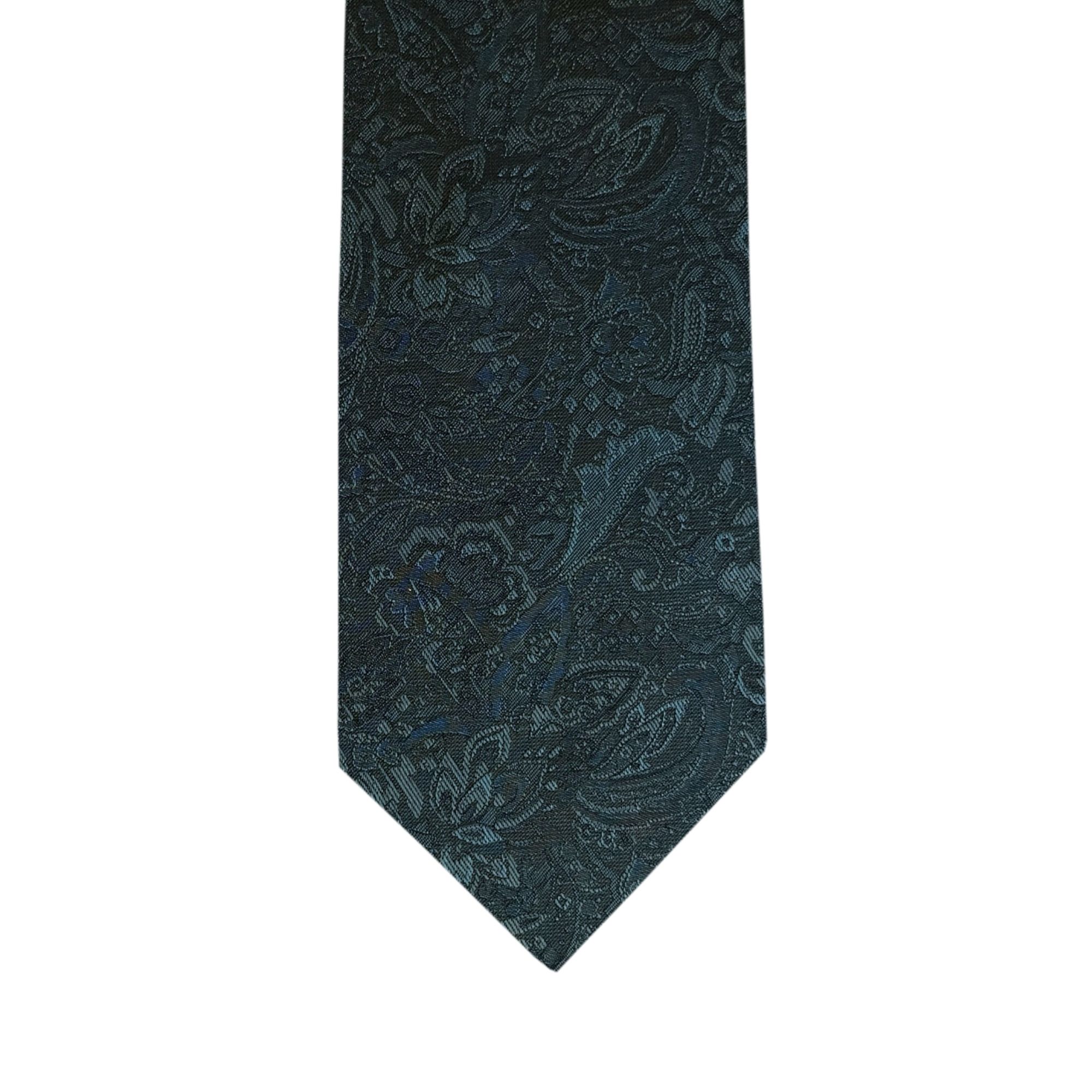 Floral Paisley Eucalyptus Long Tie
