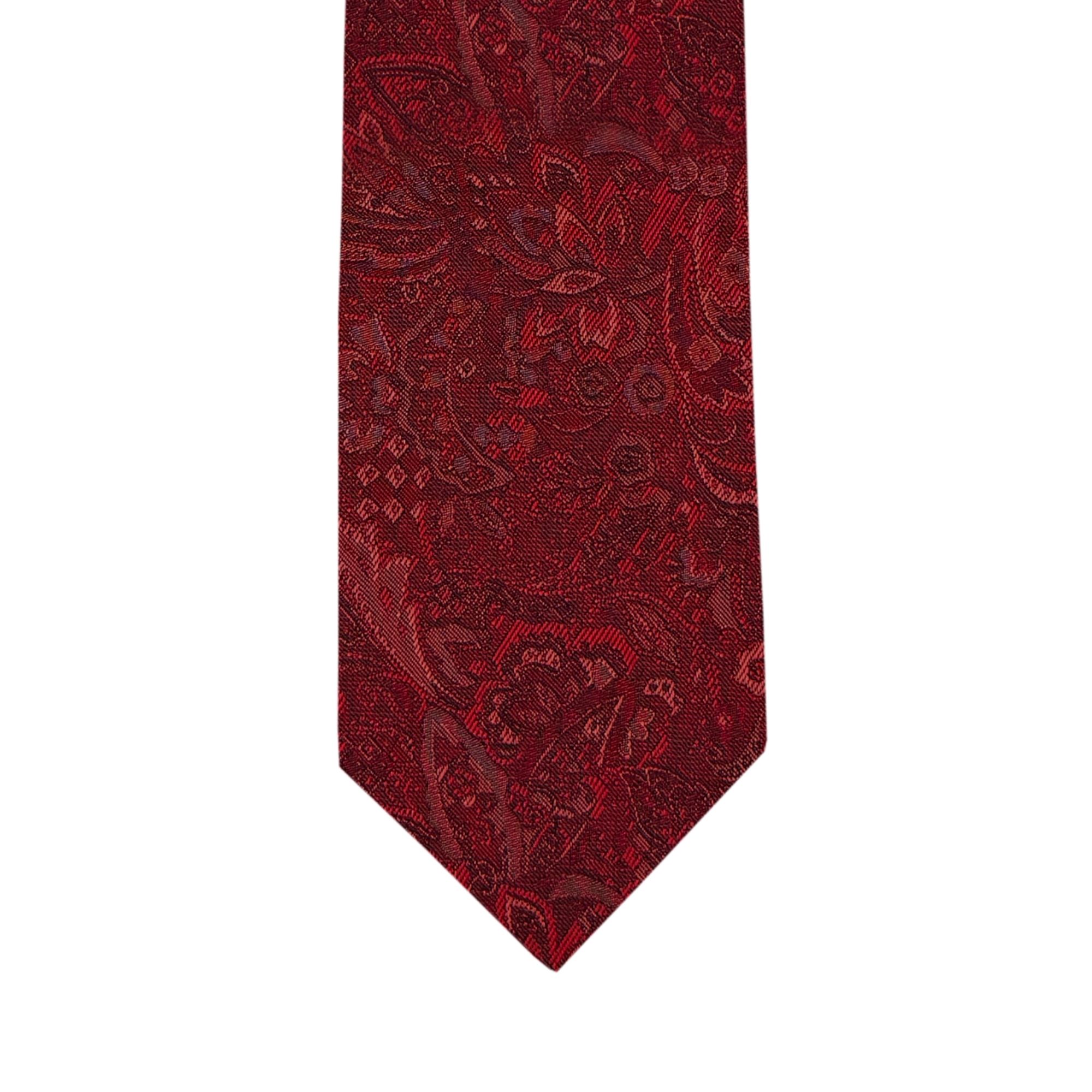 Floral Paisley Ruby Long Tie