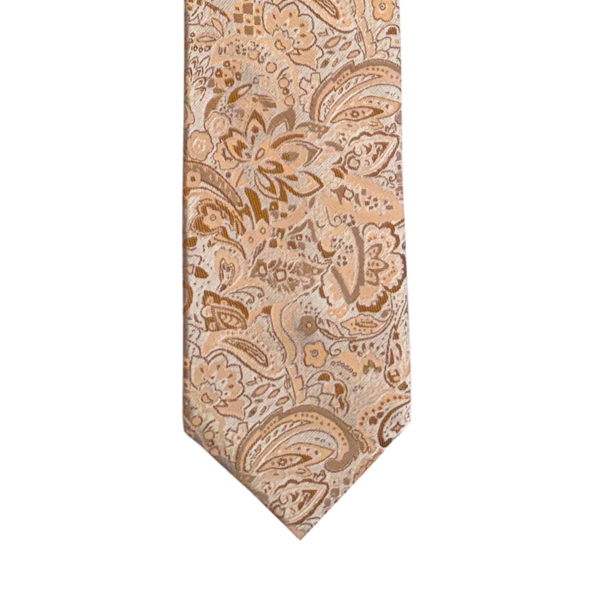 Floral Paisley Sun Dial Long Tie