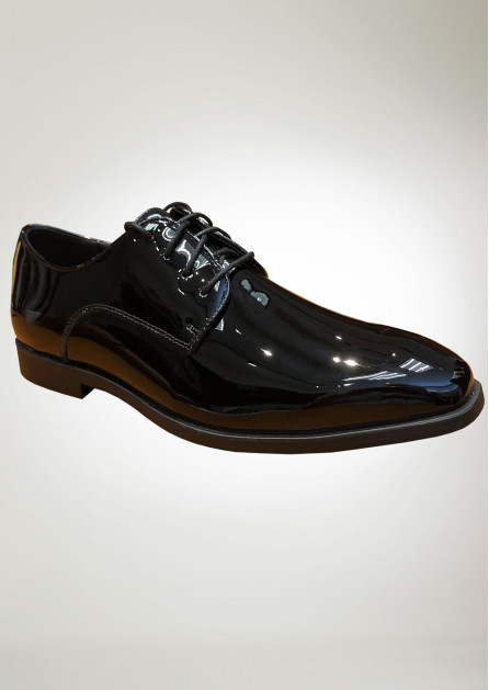 Tuscano Black patent lace-up