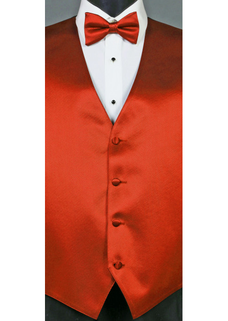 Modern Solid Burnt Orange Vest