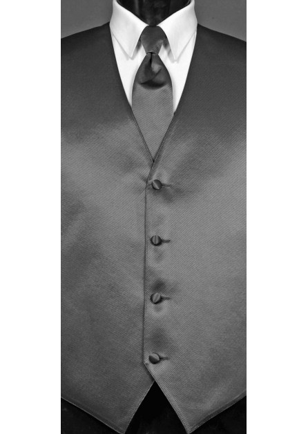 Modern Solid Striped Charcoal Tie