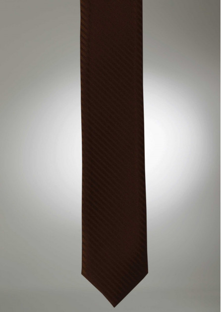 Modern Solid Striped Cocoa Tie