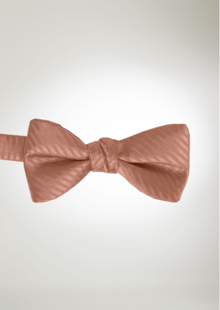 Modern Solid Striped Desert Coral Bow