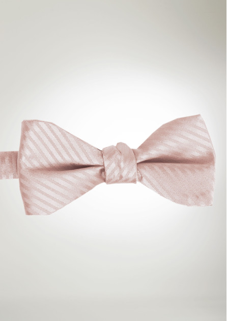 Modern Solid Striped Dusty Pink Bow