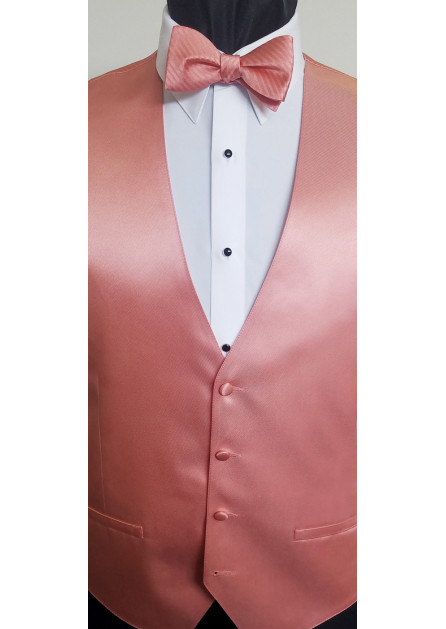 Modern Solid Dusty Rose Vest
