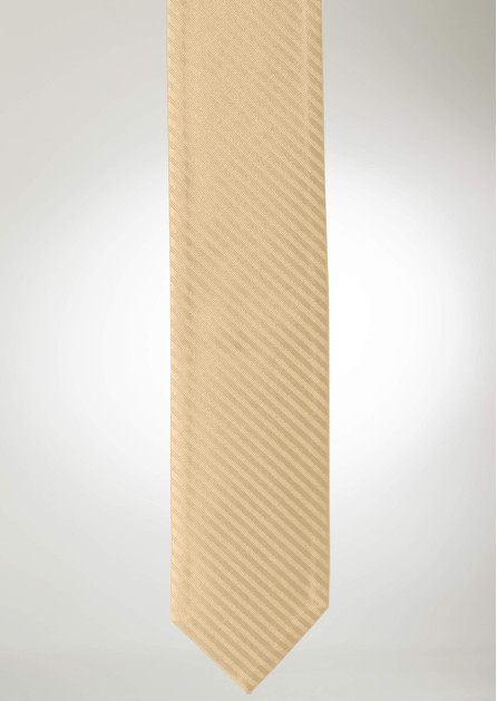 Modern Solid Striped Golden Tie