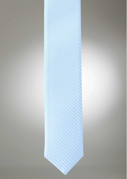 Modern Solid Striped Ice Blue Tie