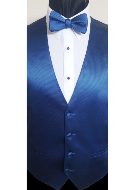 Modern Solid Striped Indigo Bow