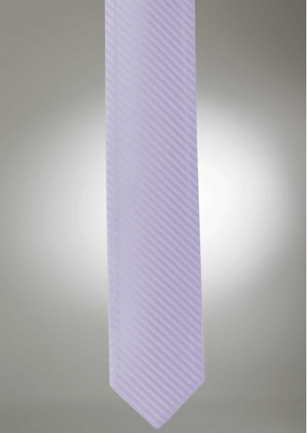 Modern Solid Striped Lilac Tie