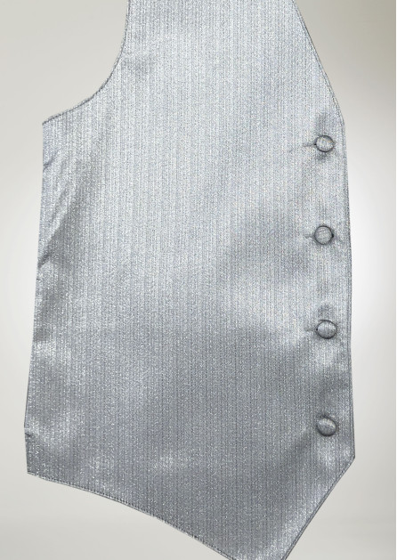 Modern Solid Lame Silver Vest