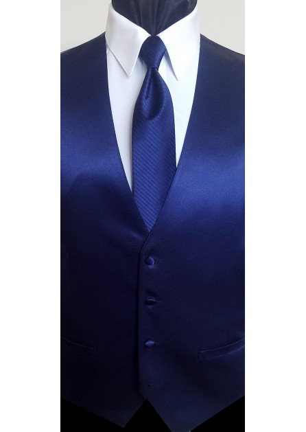 Modern Solid Striped Marine Tie