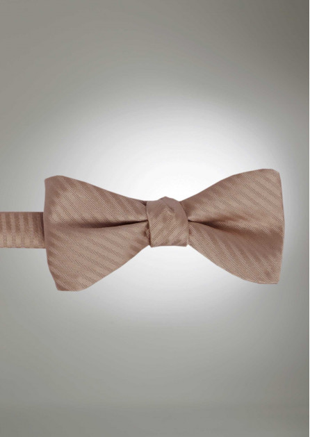 Modern Solid Striped Rose Gold Bow