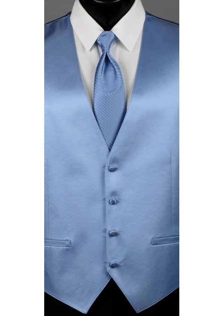 Modern Solid Wedgewood Vest