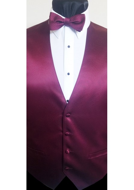 Modern Solid Wine Vest