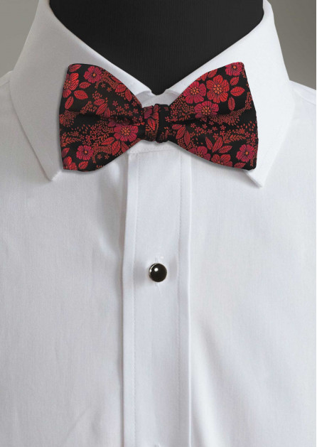 Allure Floral Burnt Orange Bow Tie