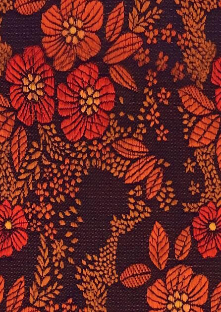 Allure Floral Burnt Orange Swatch