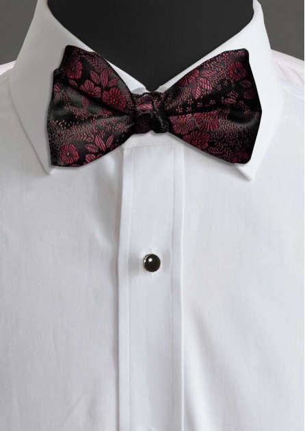 Allure Floral Burgundy Bow Tie