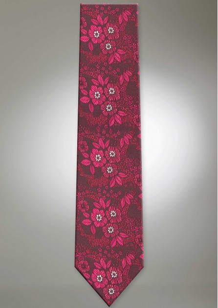 Allure Floral Cerise Long Self Tie