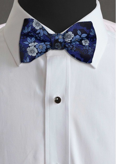 Allure Floral Cobalt Bow Tie