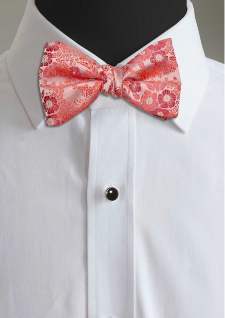 Allure Floral Dark Coral Bow Tie