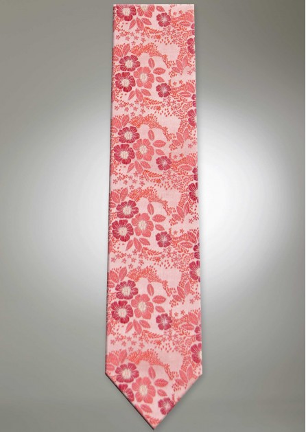 Allure Floral Dark Coral Long Self Tie