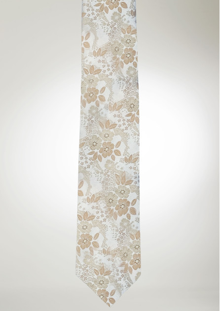 Allure Floral Golden Long Self Tie