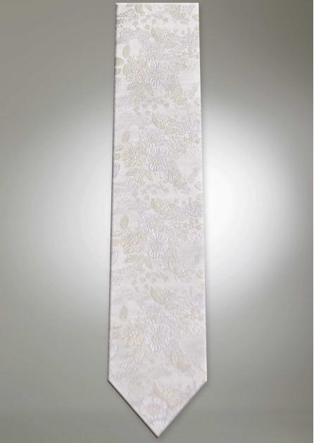 Allure Floral Ivory Long Self Tie