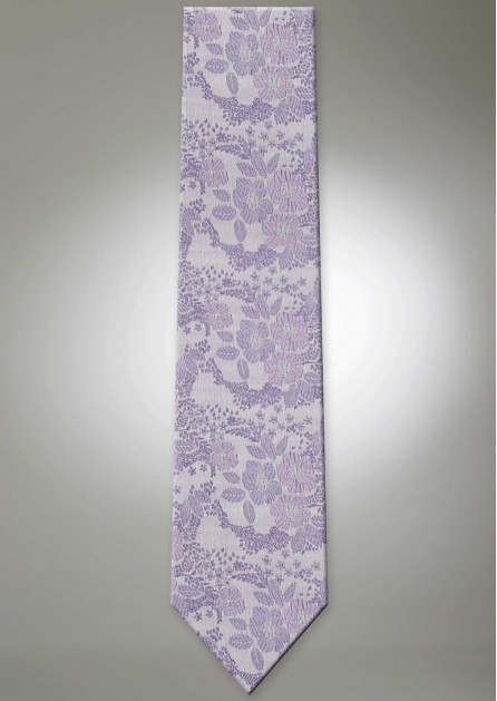 Allure Floral Lilac Long Self Tie