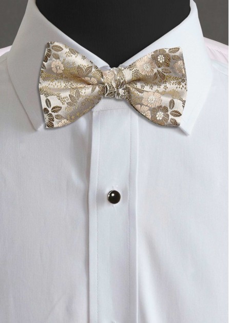 Allure Floral Sandstone Bow Tie