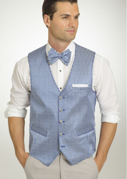 Michael Kors Royal Blue Nottingham Vest & Tie