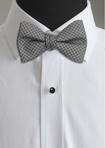 Allure Box Linen Grey Bow Tie