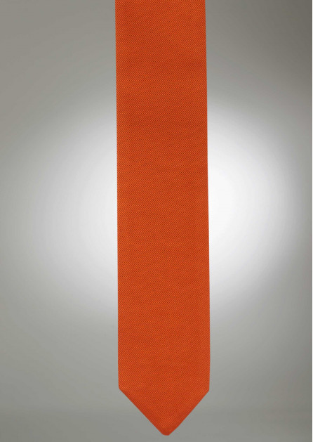 Modern Solid Burnt Orange Long Tie
