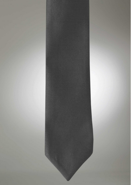 Modern Solid Charcoal Tie