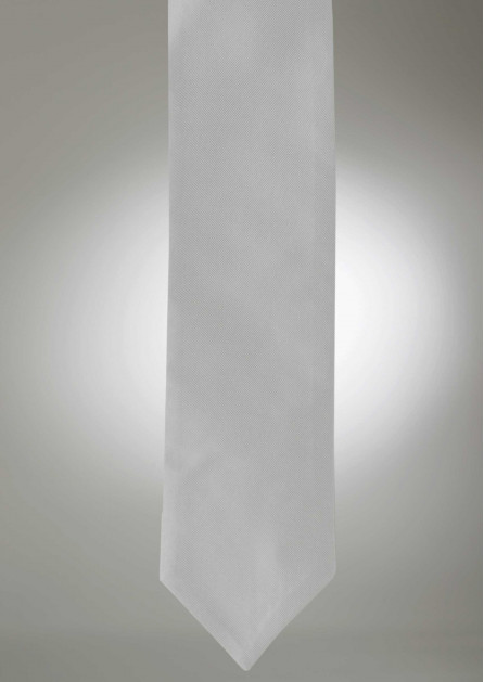 Modern Solid Silver Tie