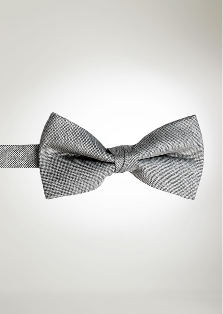 Texture Solid Grey Bow