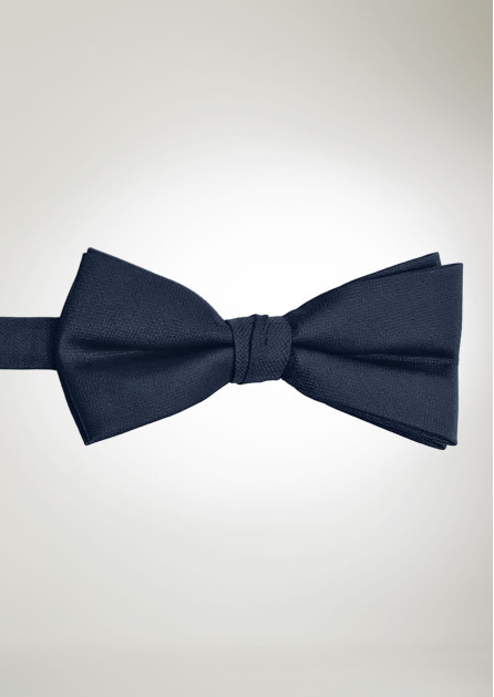 Texture Solid Navy Bow