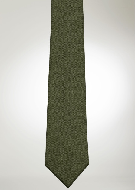 Texture Solid Olive Tie