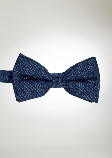 Texture Solid Steel Blue Bow