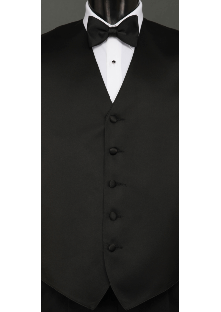 Satin Black Vest