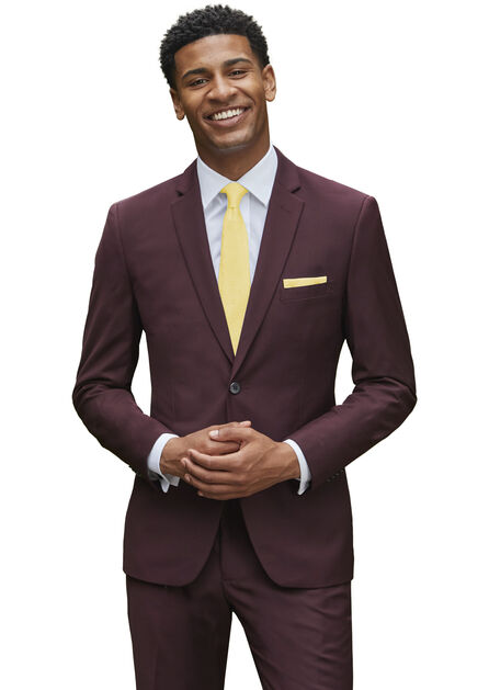 Burgundy Stretch Purchase Suit