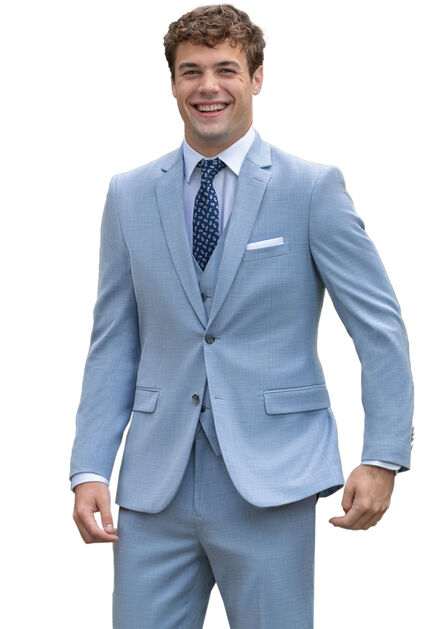 Oxford Blue Stretch Sharkskin Purchase Suit