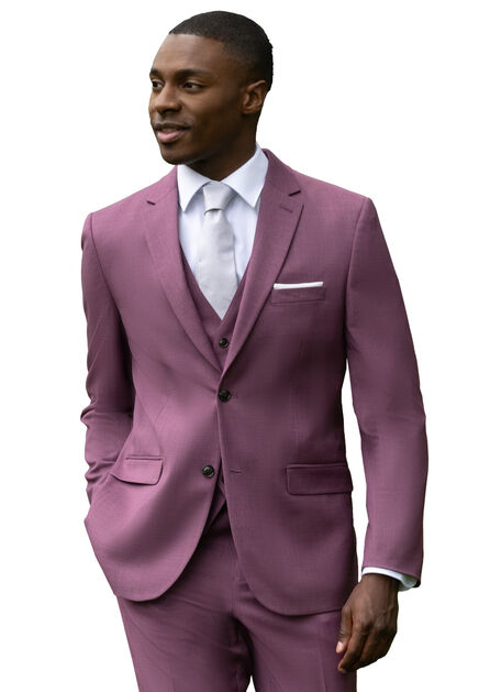 Violet Stretch Sharkskin Purchase Suit