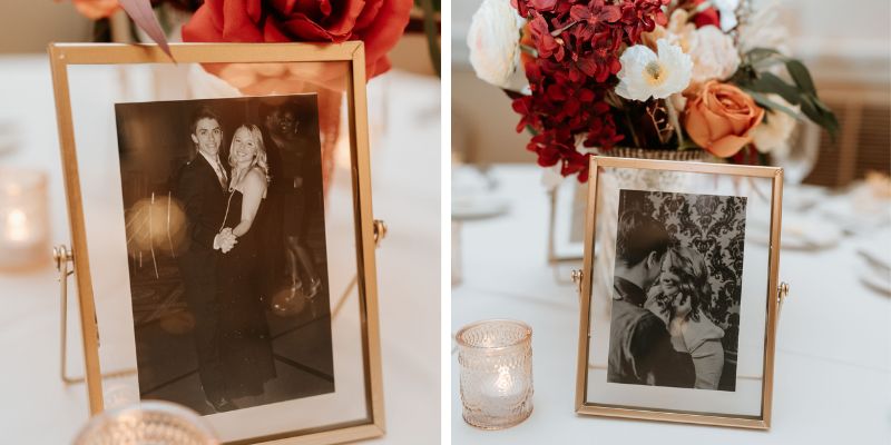 A detail shot of a bride and groom's precious memories